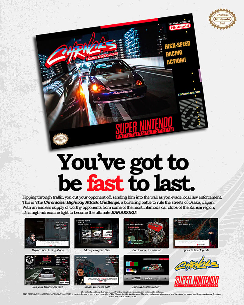 Front Wing ゲーム販促チラシ The Chronicles: Highway Attack Challenge Promo Posters | CHRNCLS.com